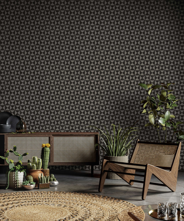 Black and Cream Wallpaper,Natural Wallpaper, Modern & Minimalist Wall Covering,Modern Look Neutral Colors Glittering Wallcovering