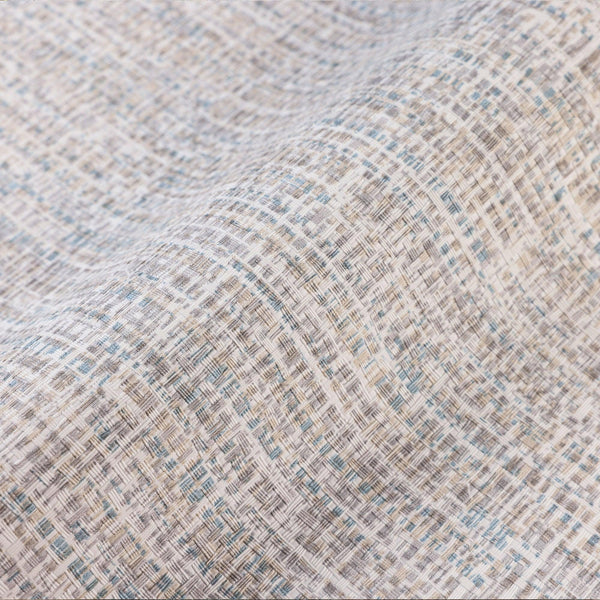 Basket Weave Woven Textile Wallpaper, Beige, Blue Realistic 3D Textured Fabric Linen Multi-Color Wallcovering - Adawall -Houston Wallpaper Store - Walcoverings, Curtains & Wall Panels