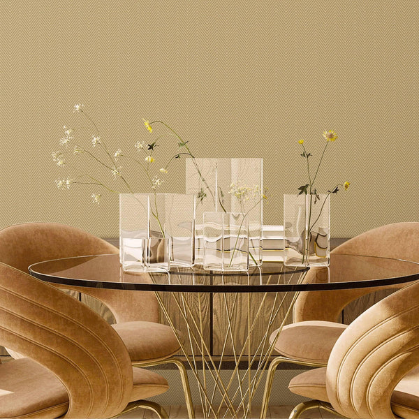 Beige Chevron Wallpaper, Modern Zig Zag Textured Wall Paper, Neutral Colors Geometric - Adawall -Houston Wallpaper Store - Walcoverings, Curtains & Wall Panels