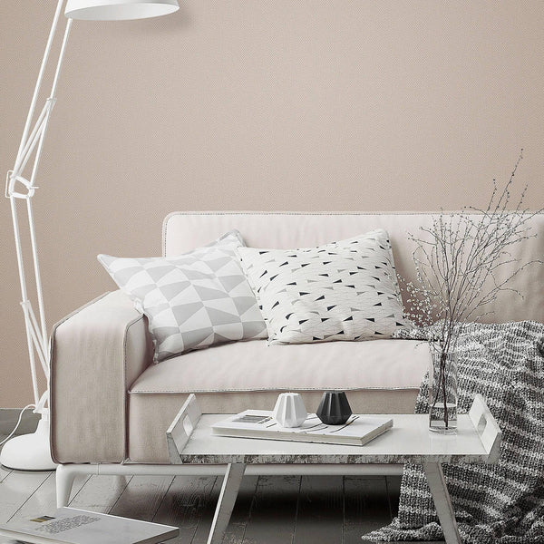 Beige Chevron Wallpaper, Textured Modern Fabric Like Wallcovering, Solid Neutral Colors - Adawall -Houston Wallpaper Store - Walcoverings, Curtains & Wall Panels