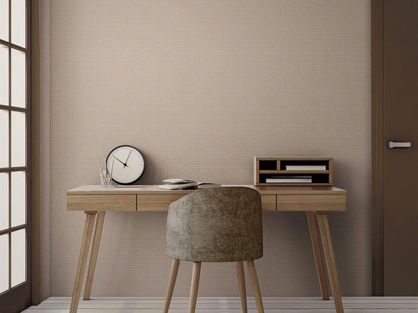 Beige Classic Houndstooth Wallpaper, Textured Non-Adhesive Wallcovering - Adawall -Houston Wallpaper Store - Walcoverings, Curtains & Wall Panels