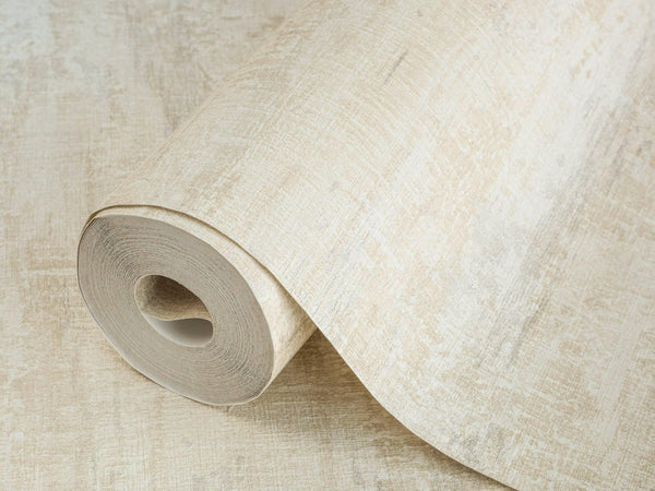 Beige Distressed Rustic 3D Embossed Wallpaper, Stylish Farmhouse Lodge Coutry Wallcovering - Adawall -Houston Wallpaper Store - Walcoverings, Curtains & Wall Panels