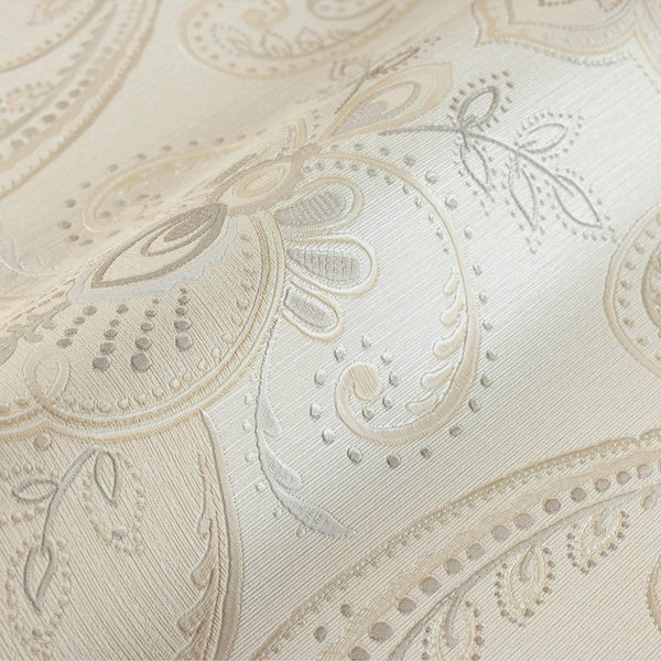 Beige Elegant Damask 3D Embossed Wallpaper, Textured Luxury Wallpaper - Adawall -Houston Wallpaper Store - Walcoverings, Curtains & Wall Panels