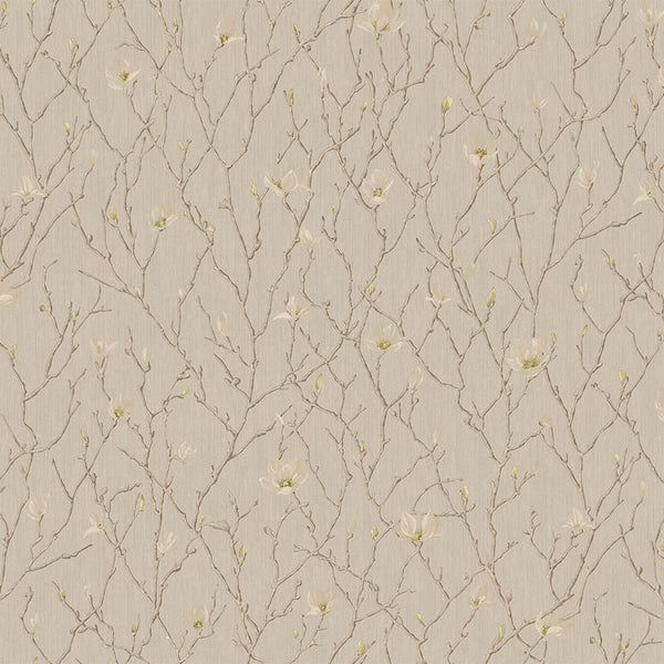 Beige Floral Blossom Embossed Wallpaper, Flower Branches Chinoiserie Wallcovering - Adawall -Houston Wallpaper Store - Walcoverings, Curtains & Wall Panels