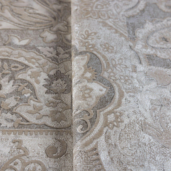 Beige Gray Elegant Patchwork Deep Embossed Wallpaper, 3D Textured Luxury Damask Wallcovering - Adawall -Houston Wallpaper Store - Walcoverings, Curtains & Wall Panels