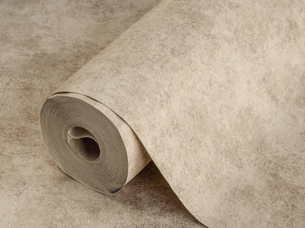 Beige Industrial Metallic Rustic Wallpaper, 3D Embossed Modern Worn-Out Style Distressed Weathered - Adawall -Houston Wallpaper Store - Walcoverings, Curtains & Wall Panels