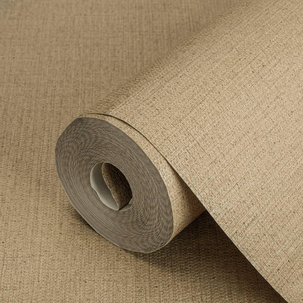 Beige Jute Basket Weave Textured Wallpaper, Solid Color Modern Plain Wallcovering - Adawall -Houston Wallpaper Store - Walcoverings, Curtains & Wall Panels
