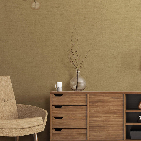 Beige Jute Basket Weave Textured Wallpaper, Solid Color Modern Plain Wallcovering - Adawall -Houston Wallpaper Store - Walcoverings, Curtains & Wall Panels