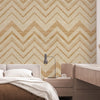 Beige Large Modern Chevron 3D Embossed Wallpaper, Modern Rich Textured Wallcovering - Adawall -Houston Wallpaper Store - Walcoverings, Curtains & Wall Panels