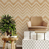 Beige Large Modern Chevron 3D Embossed Wallpaper, Modern Rich Textured Wallcovering - Adawall -Houston Wallpaper Store - Walcoverings, Curtains & Wall Panels