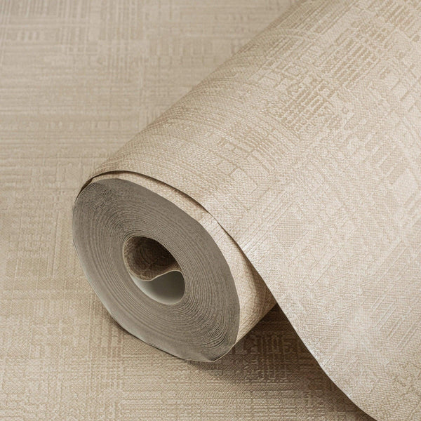 Beige Modern Abstract Geometric Wallpaper, Stylish 3D Embossed Neutral Colors Wallcovering - Adawall -Houston Wallpaper Store - Walcoverings, Curtains & Wall Panels