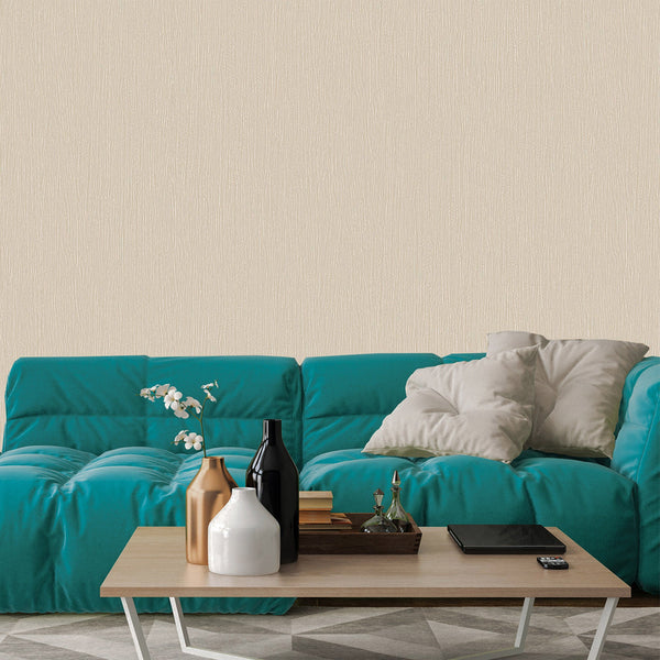 Beige Modern Dark Embossed Wallpaper, Shiny Neutral 3D Linen Textured, Wallcovering, Traditional, Extra Large 114 sq ft Roll, Fabric - Adawall -Houston Wallpaper Store - Walcoverings, Curtains & Wall Panels