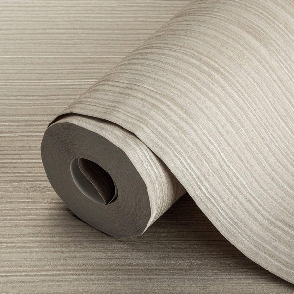 Beige Modern Embossed Striped Wallpaper, Plain Solid Color Textured Wallcovering - Adawall -Houston Wallpaper Store - Walcoverings, Curtains & Wall Panels