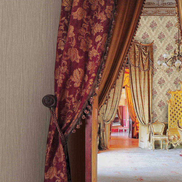 Beige Modern Striped Embossed Wallpaper, Jute Natural Color Linen Textured Wallcovering - Adawall -Houston Wallpaper Store - Walcoverings, Curtains & Wall Panels