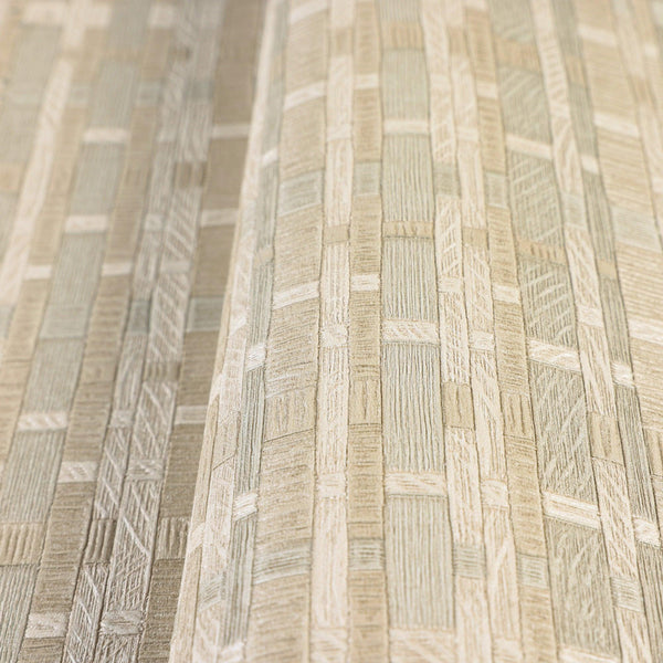 Beige Realistic Basket Weave Wallpaper, 3D Deep Embossed Premium Wallcovering - Adawall -Houston Wallpaper Store - Walcoverings, Curtains & Wall Panels