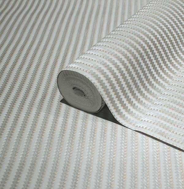 Beige Timeless Quilted Feel Wallpaper, Deep Embossed Chevron Basket Weave Wallcovering, Jute Design - Adawall -Houston Wallpaper Store - Walcoverings, Curtains & Wall Panels