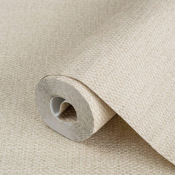 Beige Woven Textured Jute Wallpaper, Burlap Pattern Fiber Weave Pattern Non-Pasted - Adawall -Houston Wallpaper Store - Walcoverings, Curtains & Wall Panels