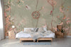 Birds Trees Nature Scene Wallpaper, Tropical Botanical Wall Mural, Green Customized Wallpaper, Home Decor, Bedroom, Store, Forest Large Wall Art - Adawall -Houston Wallpaper Store - Walcoverings, Curtains & Wall Panels