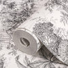 Black & White Tropical Toile Textured Wallpaper, Stylish Plants Animals Jungle Forest Theme Wallcovering - Adawall -Houston Wallpaper Store - Walcoverings, Curtains & Wall Panels