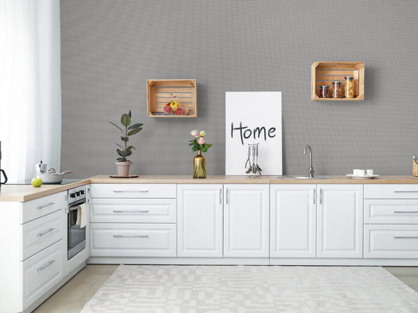 Black Classic Houndstooth Wallpaper, Textured Non-Adhesive Wallcovering - Adawall -Houston Wallpaper Store - Walcoverings, Curtains & Wall Panels