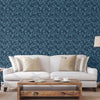 Blue Abstract Shimmering Wallpaper, Modern Luxury Sparkling Solid Color Wall Paper - Adawall -Houston Wallpaper Store - Walcoverings, Curtains & Wall Panels