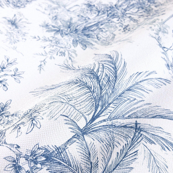 Blue Tropical Toile Textured Wallpaper, Stylish Plants Animals Jungle Forest Theme Wallcovering - Adawall -Houston Wallpaper Store - Walcoverings, Curtains & Wall Panels