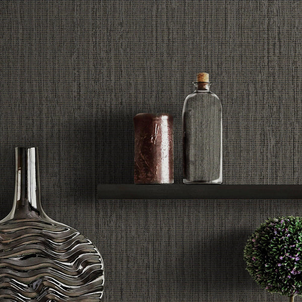 Brown 3D Embossed Modern Wallpaper, Subtle Neutral Colors Light Striped Design Wallcovering - Adawall -Houston Wallpaper Store - Walcoverings, Curtains & Wall Panels