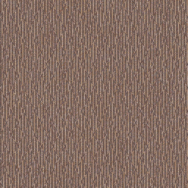 Brown Diamond Shapes Wallpaper, Shiny 3D Deep Embossed Lines Stylish Modern Wallcovering - Adawall -Houston Wallpaper Store - Walcoverings, Curtains & Wall Panels