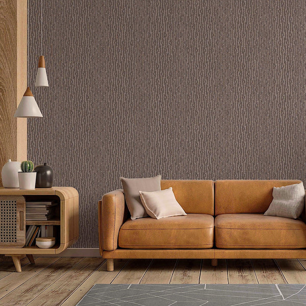 Brown Diamond Shapes Wallpaper, Shiny 3D Deep Embossed Lines Stylish Modern Wallcovering - Adawall -Houston Wallpaper Store - Walcoverings, Curtains & Wall Panels