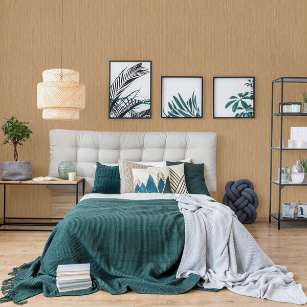 Brown Shiny 3D Embossed Striped Wallpaper, Plain Color Textured Wall Paper - Adawall -Houston Wallpaper Store - Walcoverings, Curtains & Wall Panels