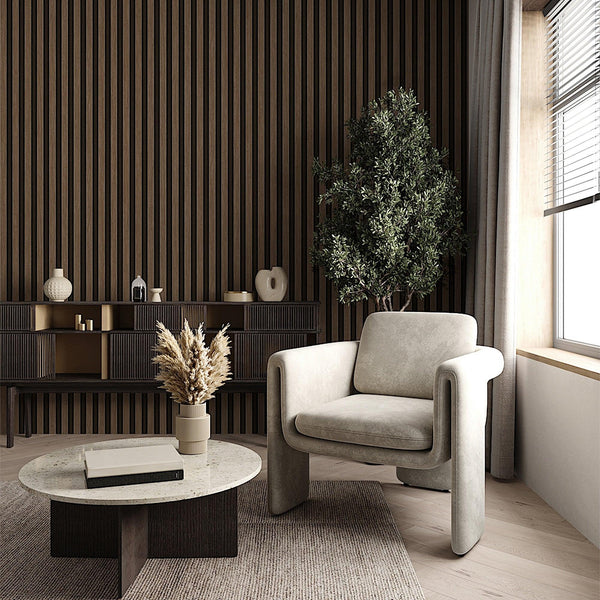 Brown Wood Panel Look Wallpaper, 3D Embossed textured Wooden Pattern Wallcovering, Modern, Stylish - Adawall -Houston Wallpaper Store - Walcoverings, Curtains & Wall Panels