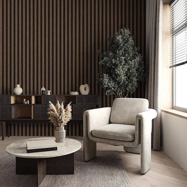 Brown Wood Panel Look Wallpaper, 3D Embossed textured Wooden Pattern Wallcovering, Modern, Stylish - Adawall -Houston Wallpaper Store - Walcoverings, Curtains & Wall Panels
