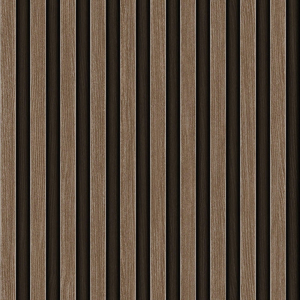 Brown Wood Panel Look Wallpaper, 3D Embossed textured Wooden Pattern Wallcovering, Modern, Stylish - Adawall -Houston Wallpaper Store - Walcoverings, Curtains & Wall Panels