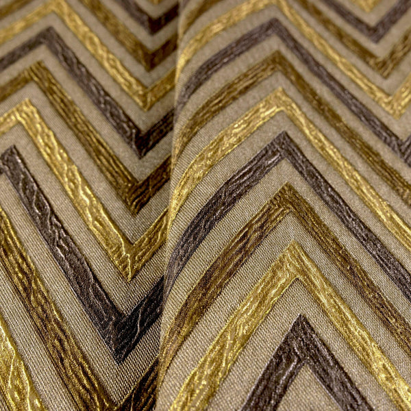 Chevron Wallpaper, Brown, Yellow Geometric Deep Embossed Zigzag Pattern Geometric Wallcovering - Adawall -Houston Wallpaper Store - Walcoverings, Curtains & Wall Panels