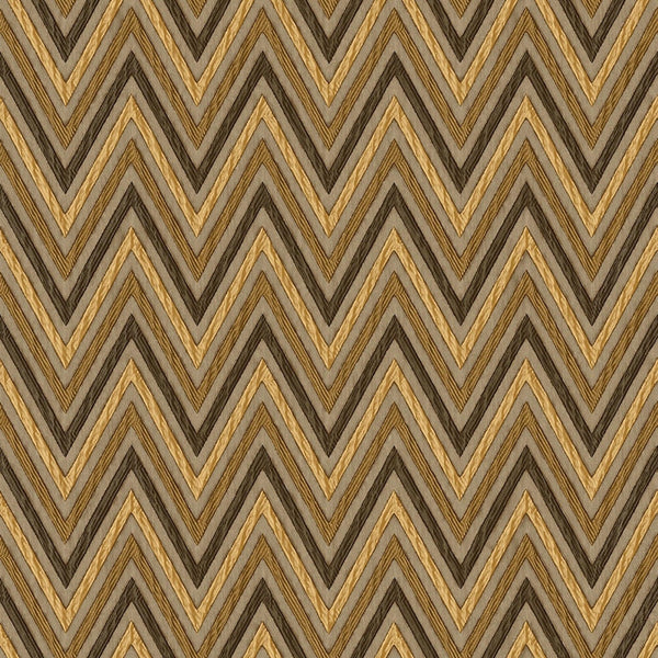 Chevron Wallpaper, Brown, Yellow Geometric Deep Embossed Zigzag Pattern Geometric Wallcovering - Adawall -Houston Wallpaper Store - Walcoverings, Curtains & Wall Panels