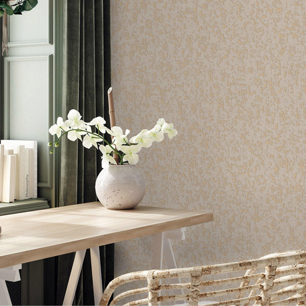 Classic Abstract Metallic Accent Wallpaper, Beige 3D Embossed Solid Color Glitter Shimmer Elegant Wallcovering - Adawall -Houston Wallpaper Store - Walcoverings, Curtains & Wall Panels