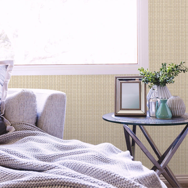 Cream Realistic Basket Weave Wallpaper, 3D Deep Embossed Premium Wallcovering - Adawall -Houston Wallpaper Store - Walcoverings, Curtains & Wall Panels