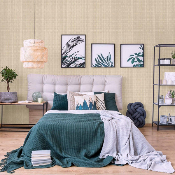 Cream Realistic Basket Weave Wallpaper, 3D Deep Embossed Premium Wallcovering - Adawall -Houston Wallpaper Store - Walcoverings, Curtains & Wall Panels