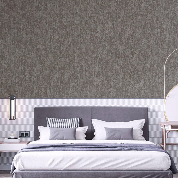 Dark Brown Solid Color Modern Embossed Wallpaper, Plain Abstract Distressed Home Wall Decor - Adawall -Houston Wallpaper Store - Walcoverings, Curtains & Wall Panels
