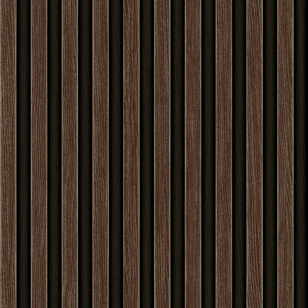Dark Brown Wood Panel Look Wallpaper, 3D Embossed textured Wooden Pattern Wallcovering, Modern, Stylish - Adawall -Houston Wallpaper Store - Walcoverings, Curtains & Wall Panels