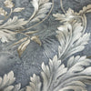 Elegant Blue White Flowered Embossed Wallpaper, Home Wall Decor, Aesthetic Wallpaper, Textured Wallcovering Non-Adhesive- 41.7”W X 393”H - Adawall -Houston Wallpaper Store - Walcoverings, Curtains & Wall Panels
