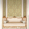 Elegant Damask Deep Embossed Wallpaper,3D Textured Wallcovering, Traditional, Extra Large 114 sq ft Roll, Fabric Feel, Durable, Light Green - Adawall -Houston Wallpaper Store - Walcoverings, Curtains & Wall Panels