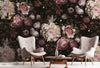 Floral Peony Wall Mural, Black Large Blooms Black Botanical Wallpaper,Home Decor Wall Art, Non-Woven, Non-Pasted, Removable, Washable - Adawall -Houston Wallpaper Store - Walcoverings, Curtains & Wall Panels