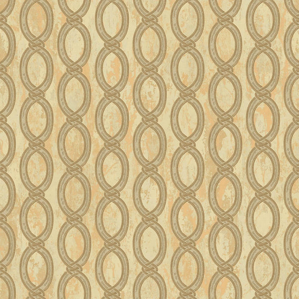 Gold Geometric Chain Pattern Wallpaper, Deep Embossed Stylish Sparkling Luxury Design - Adawall -Houston Wallpaper Store - Walcoverings, Curtains & Wall Panels