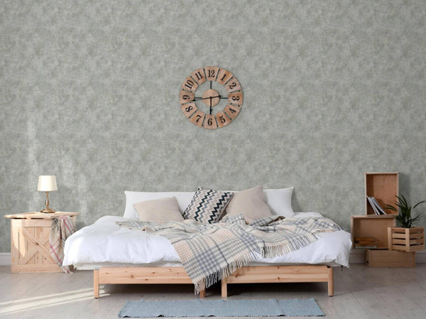 Gray Industrial Metallic Rustic Wallpaper, 3D Embossed Modern Worn-Out Style Distressed Weathered - Adawall -Houston Wallpaper Store - Walcoverings, Curtains & Wall Panels
