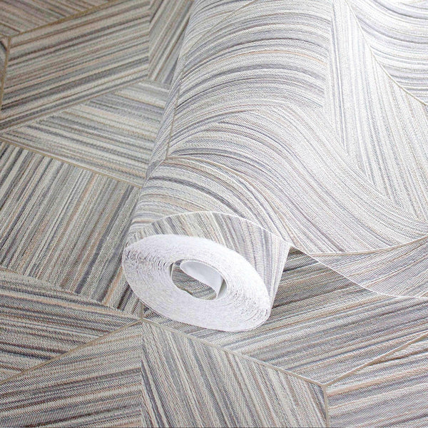 Gray Large Hexagon Embossed Wallpaer, Elegant Geometric Shapes Honeycomb Wallcovering - Adawall -Houston Wallpaper Store - Walcoverings, Curtains & Wall Panels