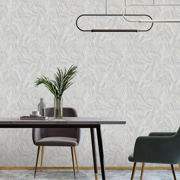 Gray Large Hexagon Embossed Wallpaer, Elegant Geometric Shapes Honeycomb Wallcovering - Adawall -Houston Wallpaper Store - Walcoverings, Curtains & Wall Panels
