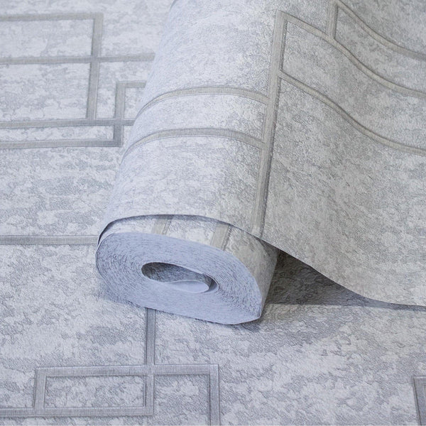 Gray Modern Lines Geometric Wallpaper, Contemporary 3D Embossed Wallcovering, Abstract Bold - Adawall -Houston Wallpaper Store - Walcoverings, Curtains & Wall Panels