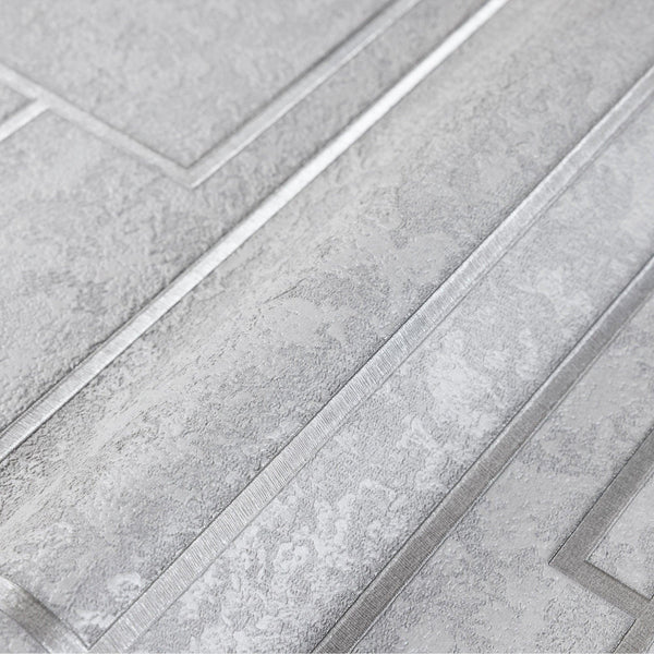 Gray Modern Lines Geometric Wallpaper, Contemporary 3D Embossed Wallcovering, Abstract Bold - Adawall -Houston Wallpaper Store - Walcoverings, Curtains & Wall Panels