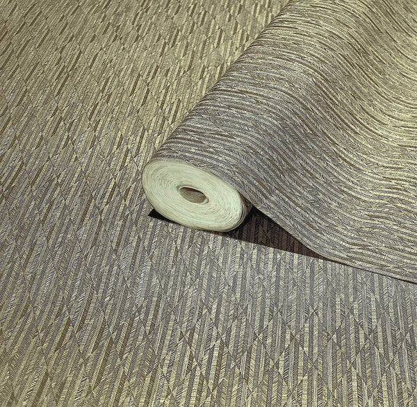 Green Diamond Shapes Wallpaper, Shiny 3D Deep Embossed Lines Stylish Modern Wallcovering - Adawall -Houston Wallpaper Store - Walcoverings, Curtains & Wall Panels